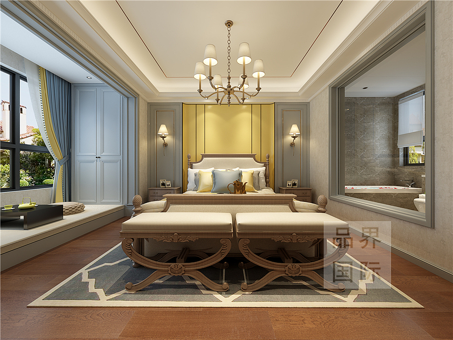 茉莉公馆230平美式风格装修效果图设计·品界（图ZMTc4Mjc2NTk2） - 家装设计 - 站酷设计师小曹设计原创素材 - 站酷ZCOOL