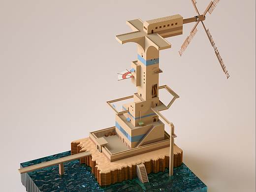 每日一练，风车塔。