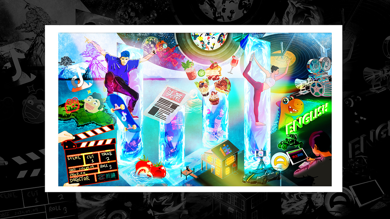 字节跳动 — / 源 / 始 / 融 / 终 / · 于生活