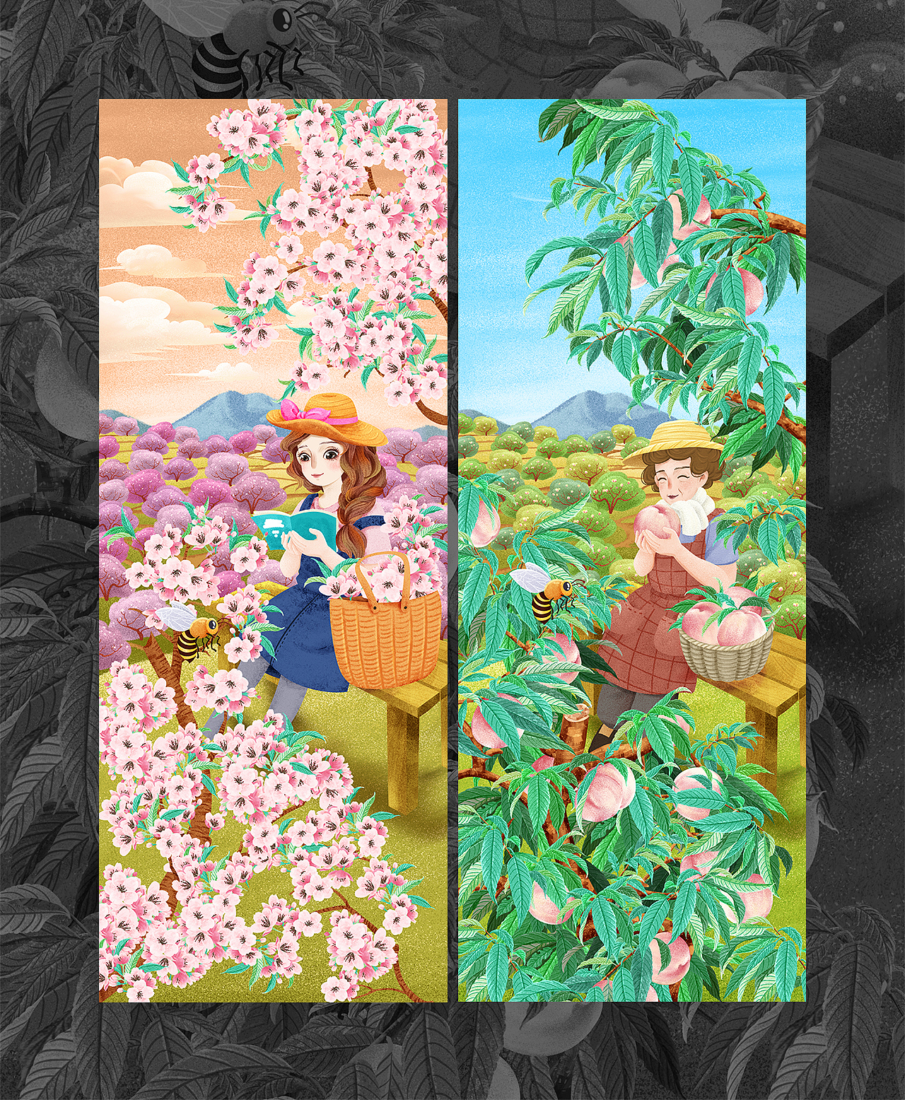 水蜜桃(图ZODI5NzI3OTI=) - 商业插画 - 站酷设计师吴大猫原创素材 - 站酷ZCOOL