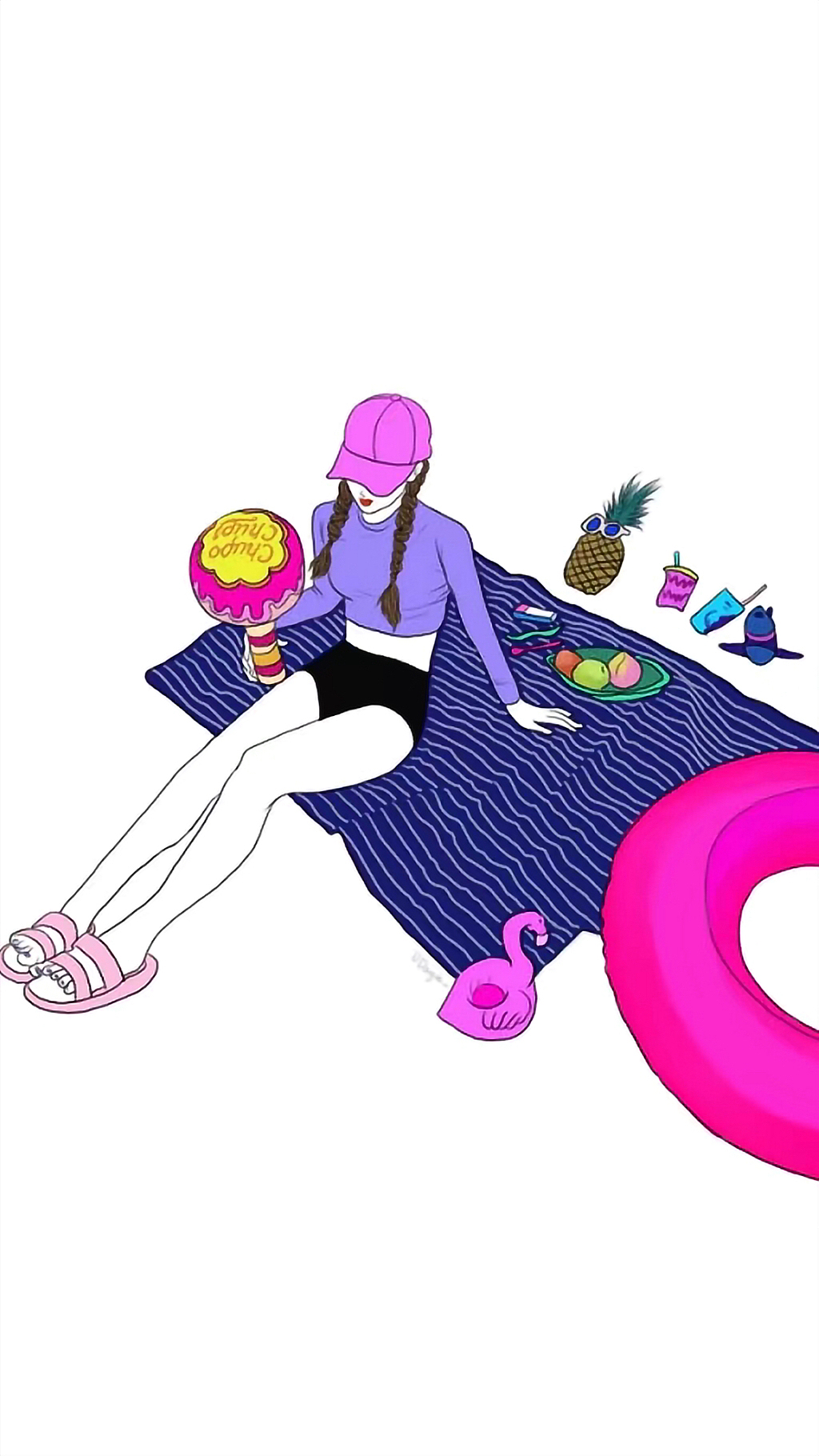 手绘速写插画