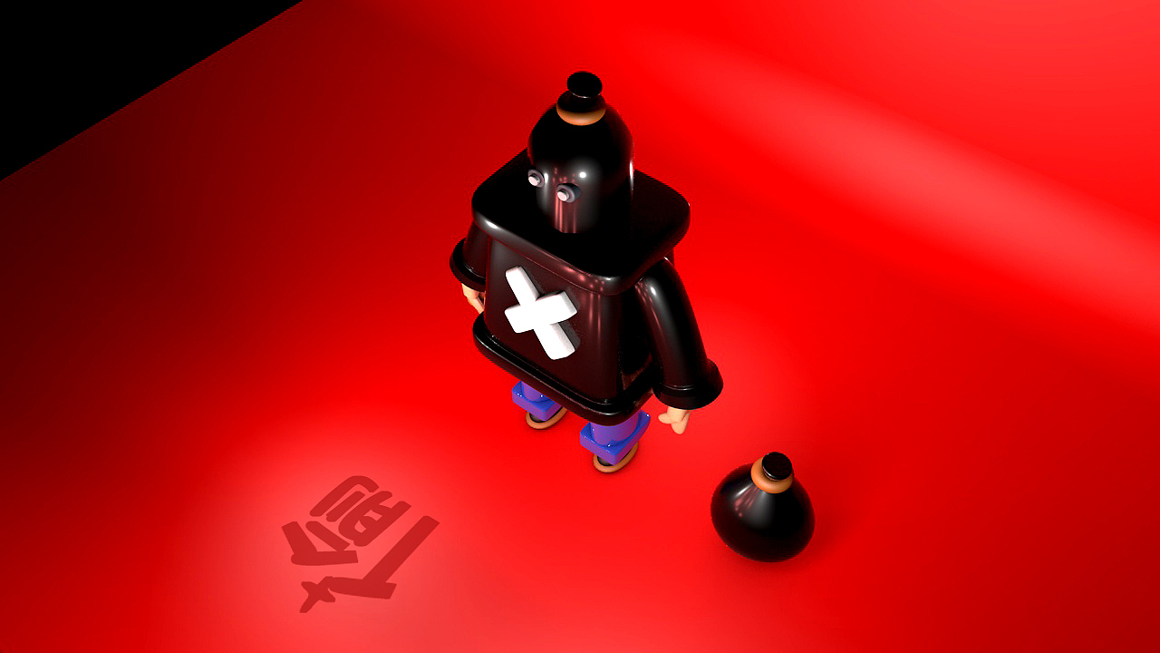 C4D-平日练习-卡通小偷（图ZMTIxMzE1NjI0） - 其他平面 - 站酷设计师开心小玩紫原创素材 - 站酷ZCOOL