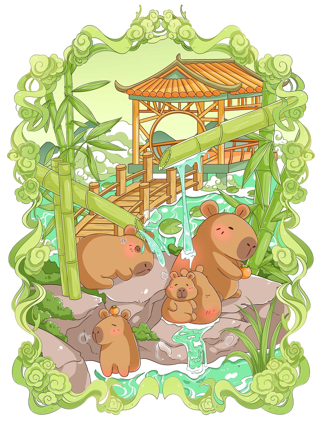 卡皮巴拉泡温泉（图ZMzYzMTY0Mzg0） - 创作习作 - 站酷设计师烤猪蹄要加辣原创素材 - 站酷ZCOOL