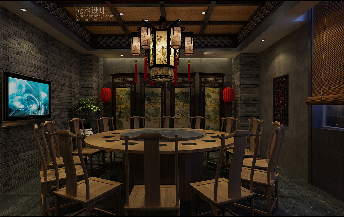 【西安】元本设计-围坐火锅（图ZMjMwOTk2MTI=） - 家装设计 - 站酷设计师yuanbensheji原创素材 - 站酷ZCOOL