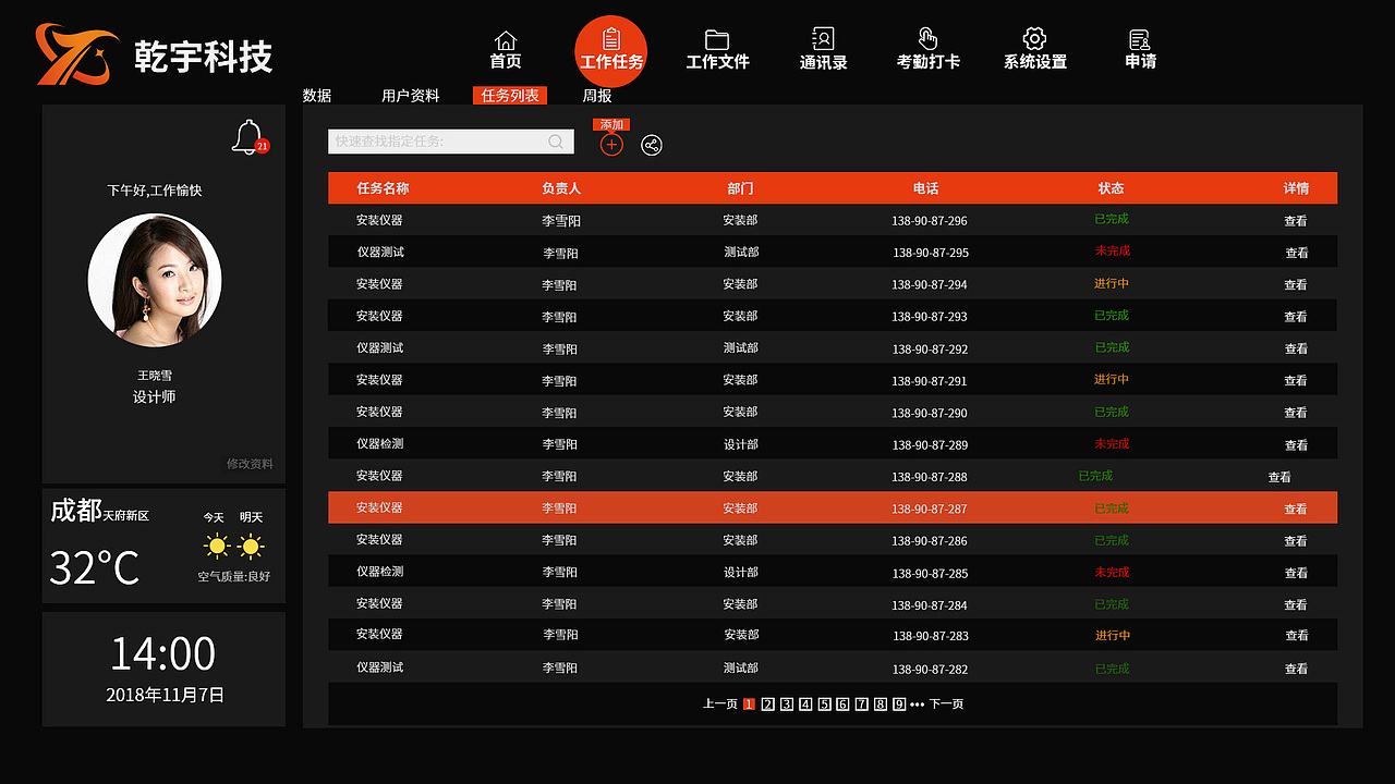 乾宇科技后台管理展示及界面（图ZMjMyNzYxNjg0） - 其他网页 - 站酷设计师FFF丹原创素材 - 站酷ZCOOL