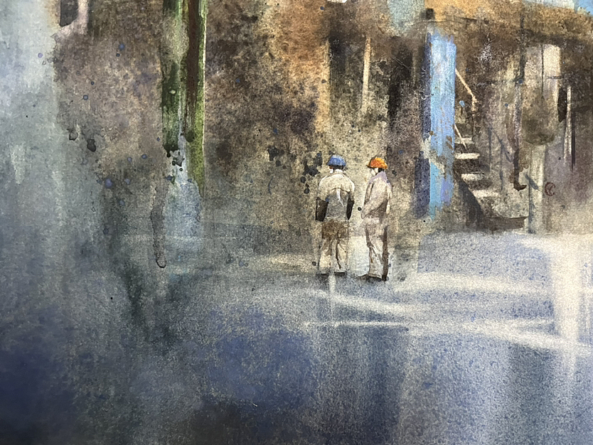 石化管弦乐 54*74cm 水彩