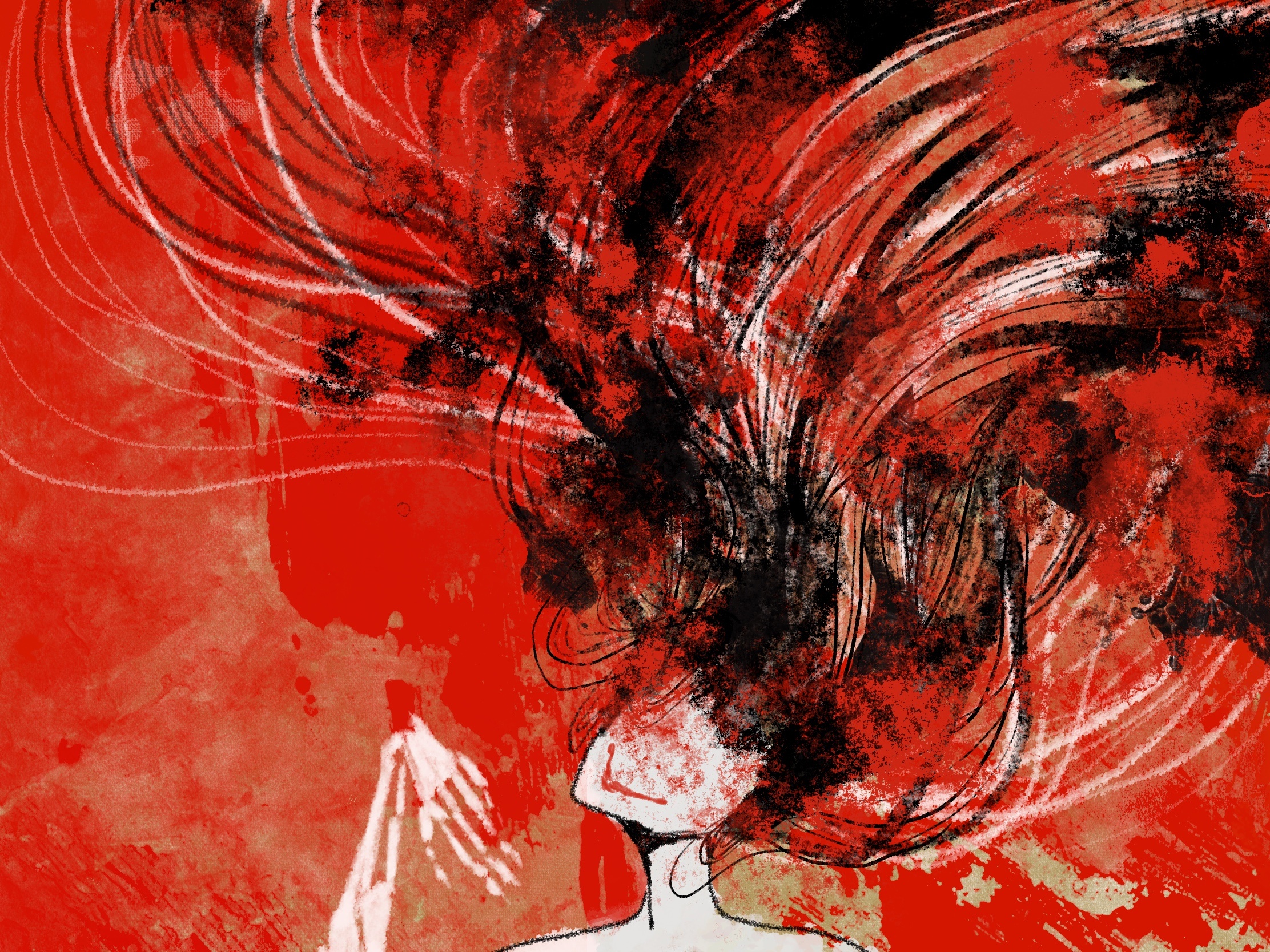 女鬼姐姐|插画|新锐潮流插画|食梦怪龙 - 原创作品 - 站酷 (zcool)