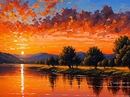 AI绘画档案馆｜落日