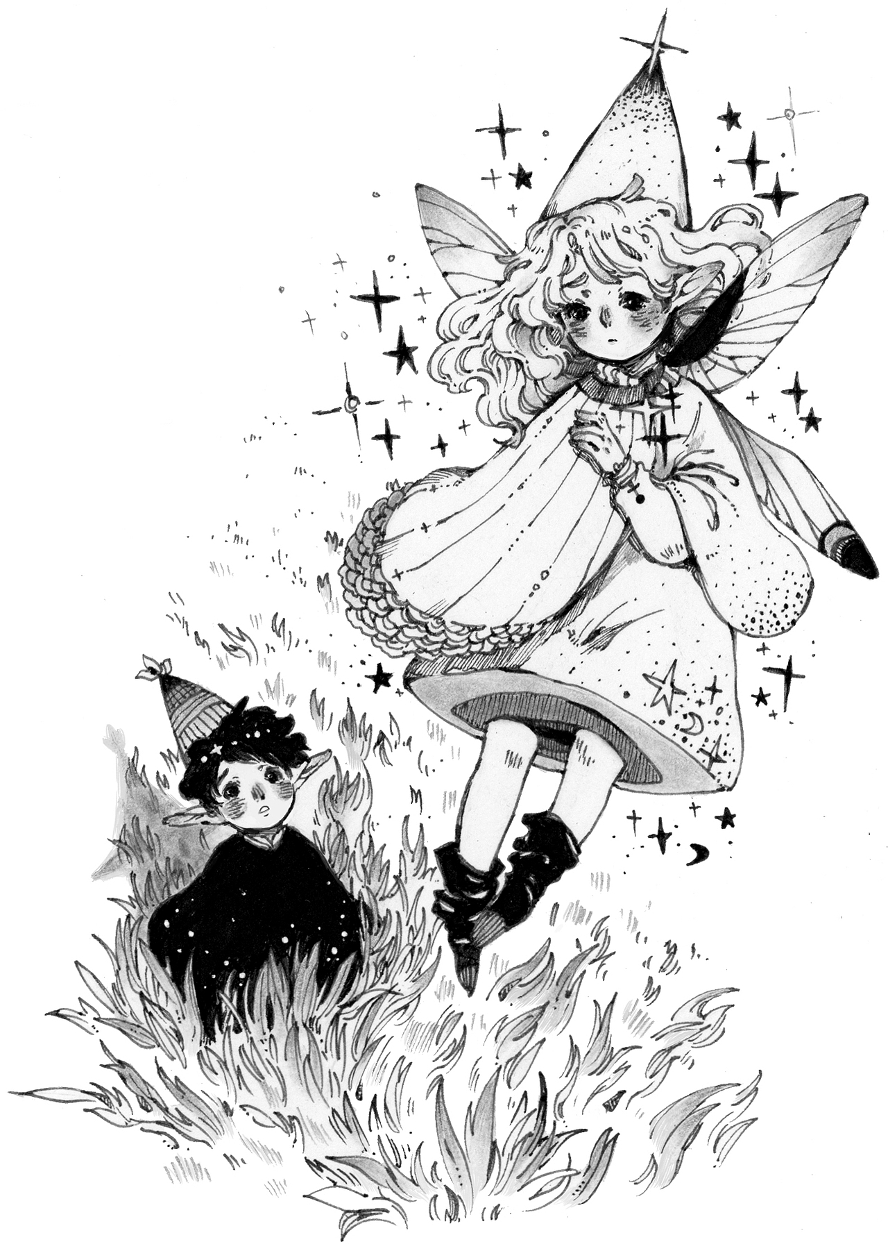 儿童文学已刊登出版的黑白儿插