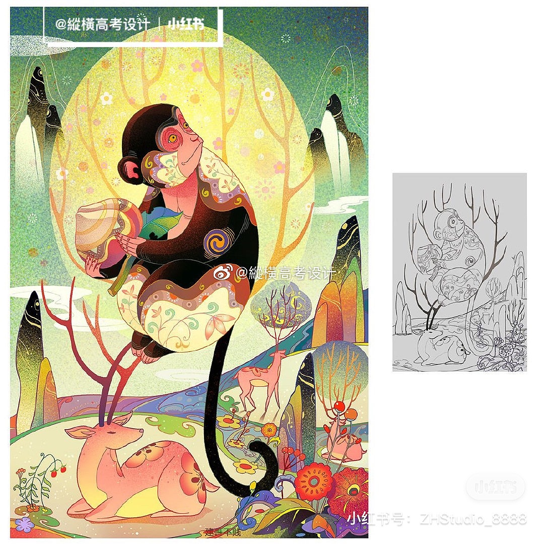 校考设计｜川美设计｜十二生肖插画参考（图ZMjU4Mzc3NTky） - 艺术插画 - 站酷设计师縱橫高考设计原创素材 - 站酷ZCOOL