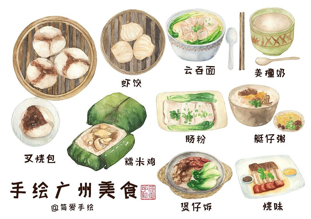 【纸上的美食】手绘水彩美食全集（图ZMjM5MDAxOTI4） - 绘画 - 站酷设计师简爱手绘原创素材 - 站酷ZCOOL