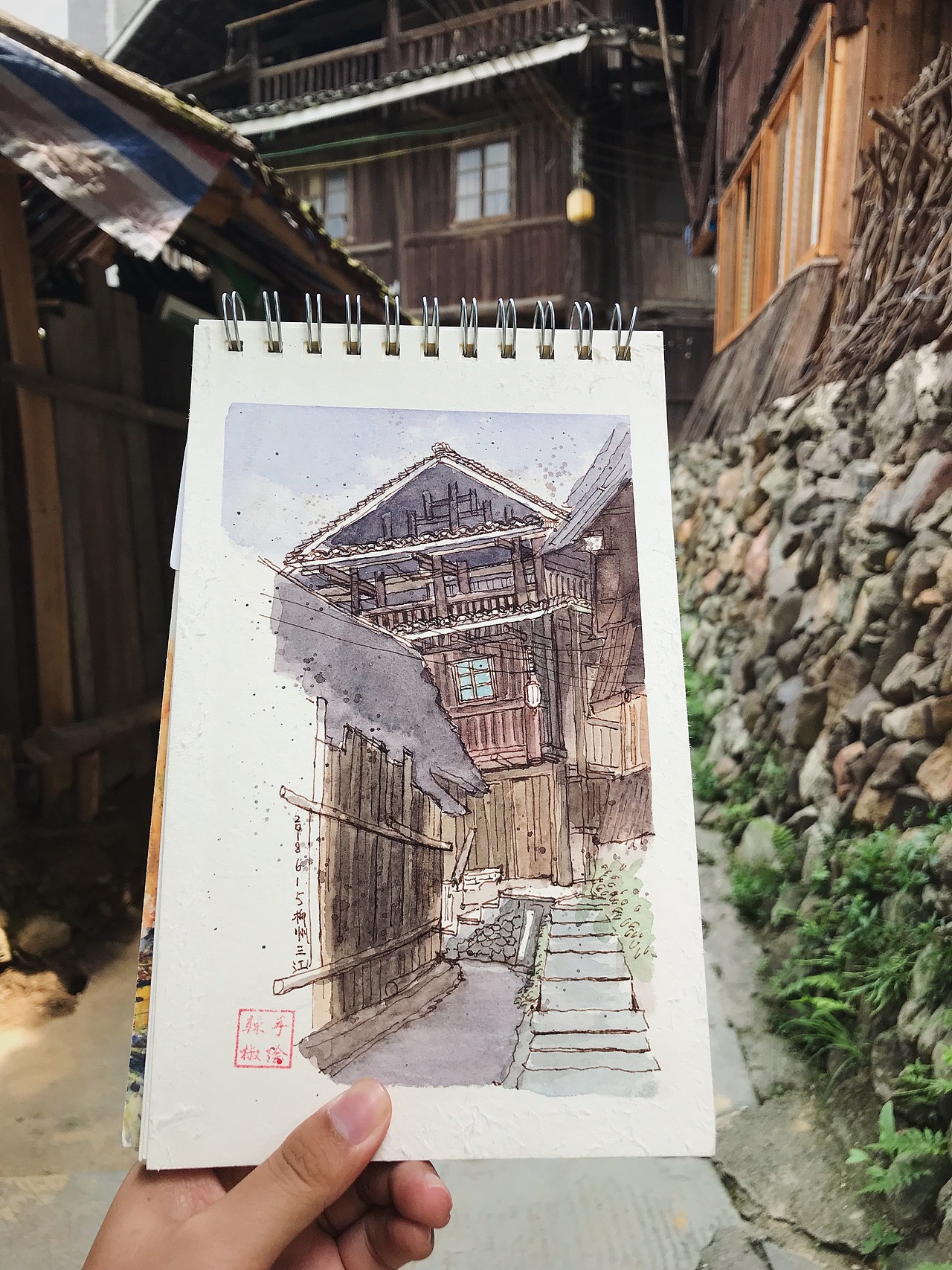 6月到7月的旅行写生（图ZMTIzNTkwNTU2） - 绘画 - 站酷设计师辣椒水彩原创素材 - 站酷ZCOOL