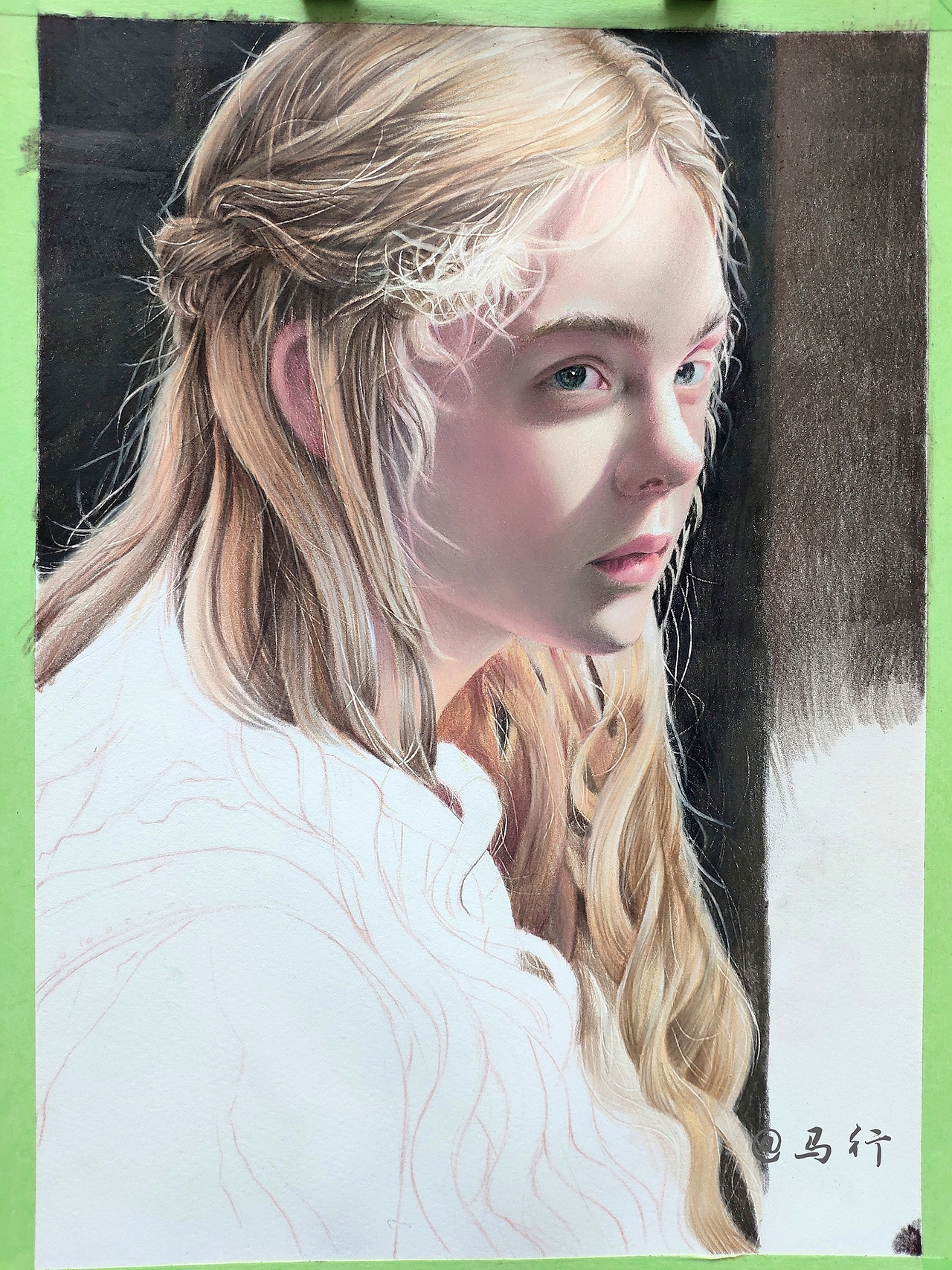 彩铅人像