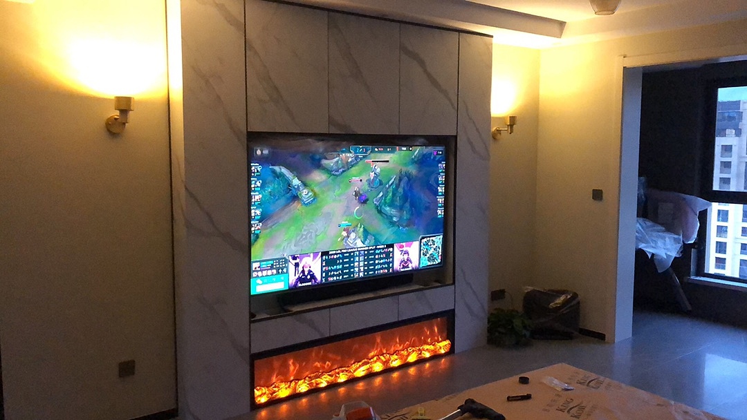 工厂直销,专业定制各类欧式高端雾化壁炉,民宿壁炉