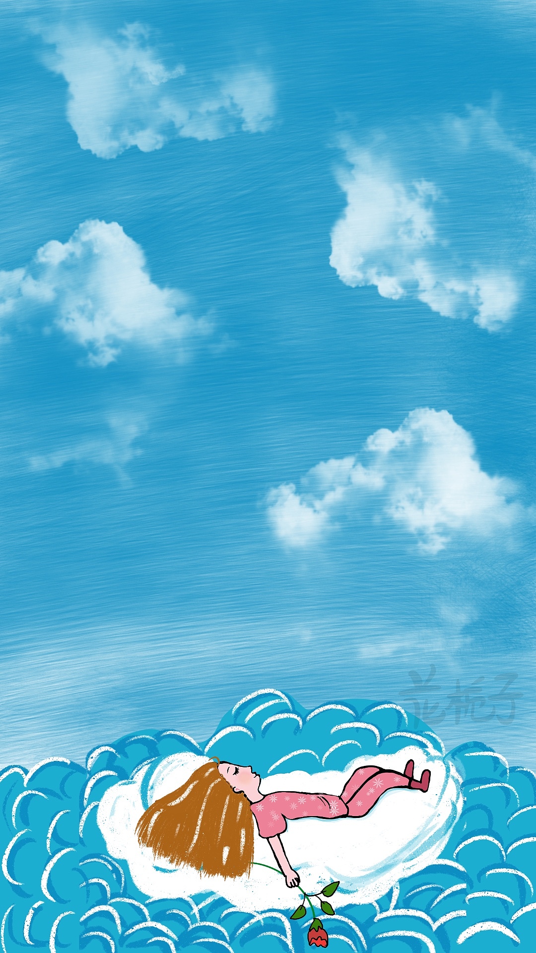 花栀子插画手绘