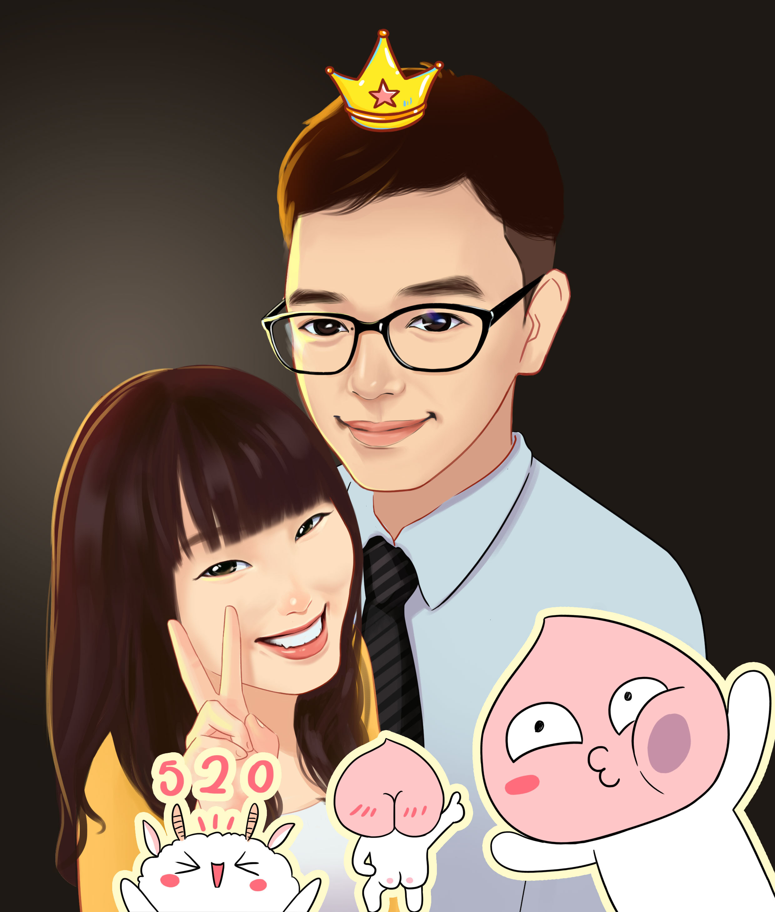 写实cg情侣头像