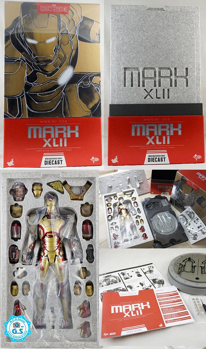 1:6 HOT TOYS 压铸合金系列 - 钢铁侠3:钢铁侠MK42战损版