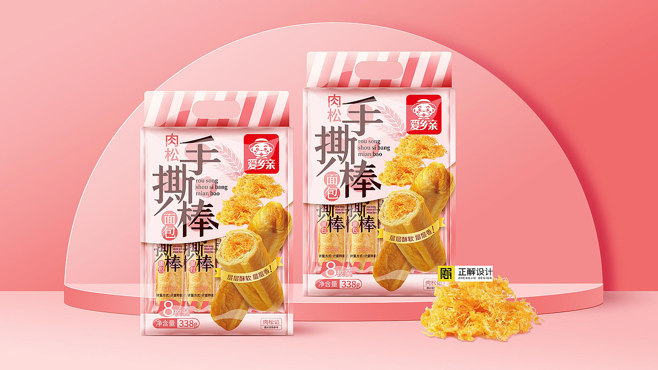 爱乡亲手撕面包棒食品包装袋设计（图ZMjYxNzAyMTY0） - 包装 - 站酷设计师深圳正解包装设计原创素材 - 站酷ZCOOL