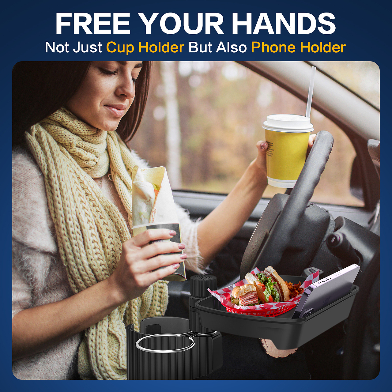 亚马逊车载杯架主图A+