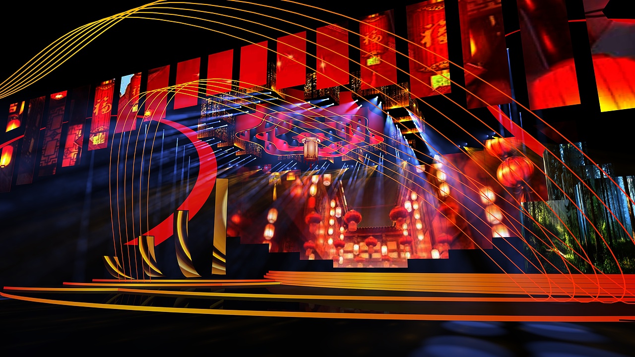 很适合主旋律的晚会舞美设计