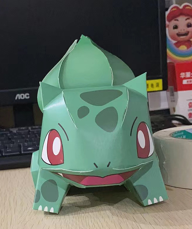 宝可梦妙蛙种子立体纸模|手工艺|其他手工艺|感同身受lg - 原创作品