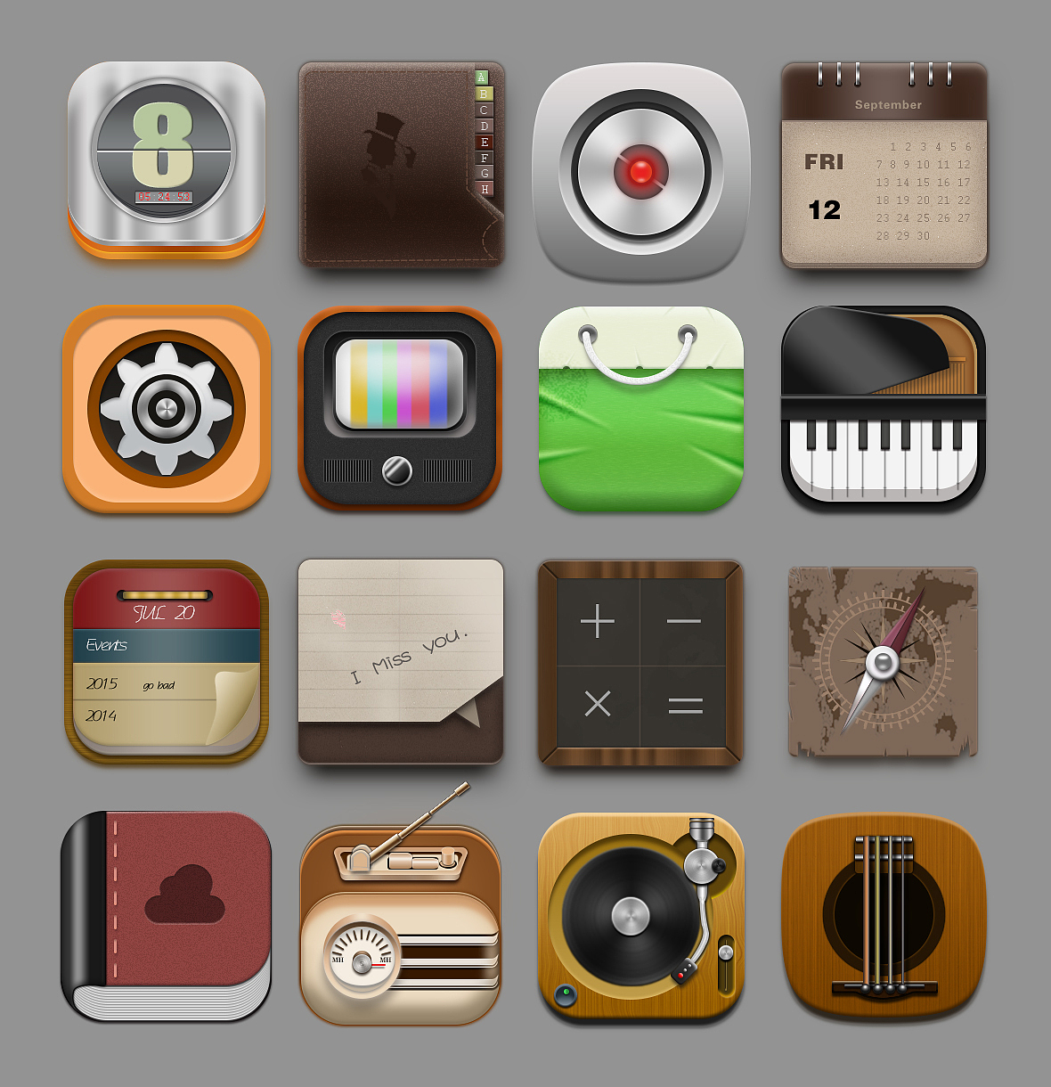 手机写实图标|ui|图标|coco_zll_原创作品-站酷(zcool)