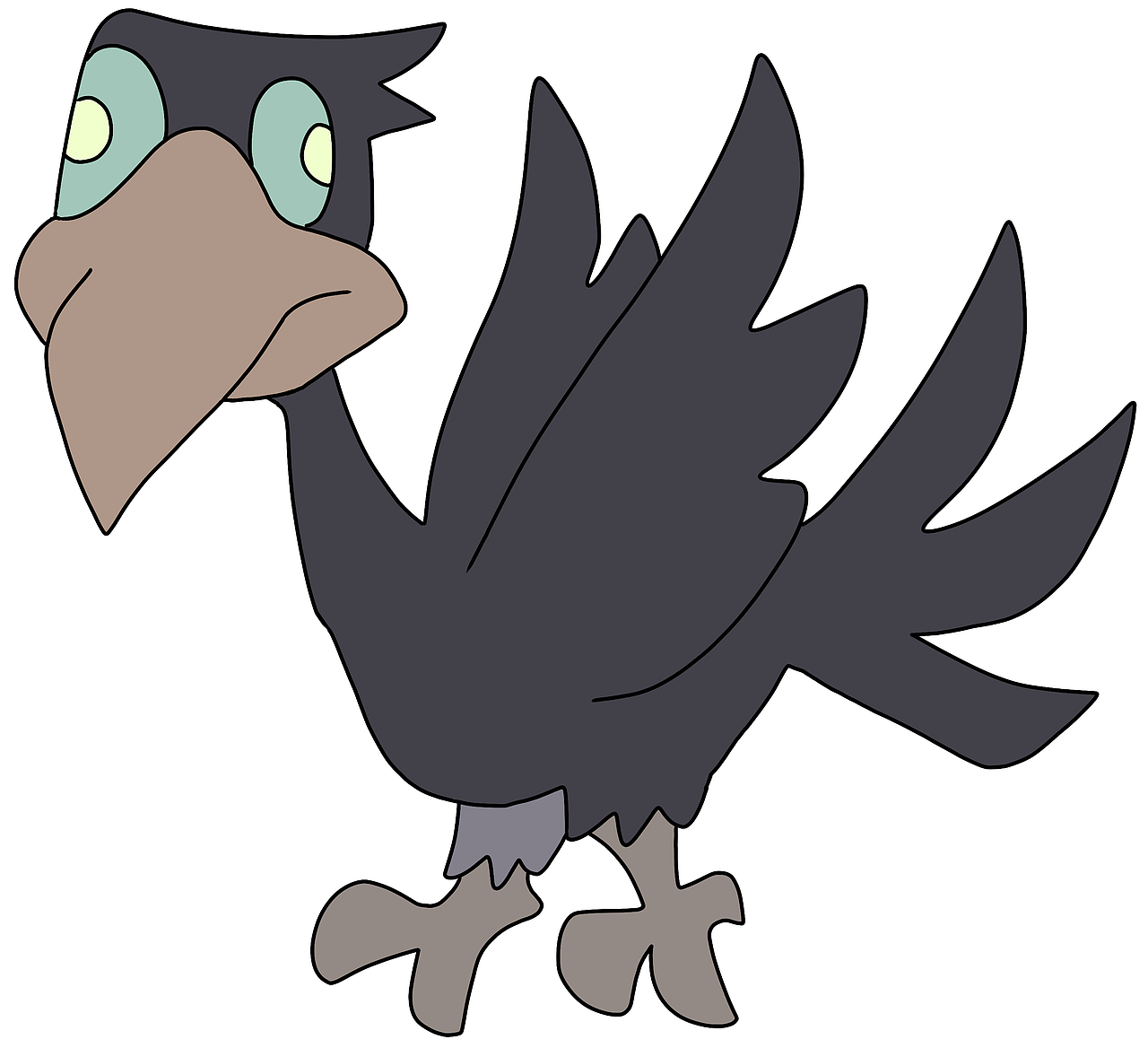 乌鸦卡通 插画样本