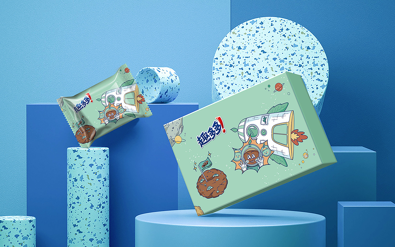 饼干零食-插画包装设计