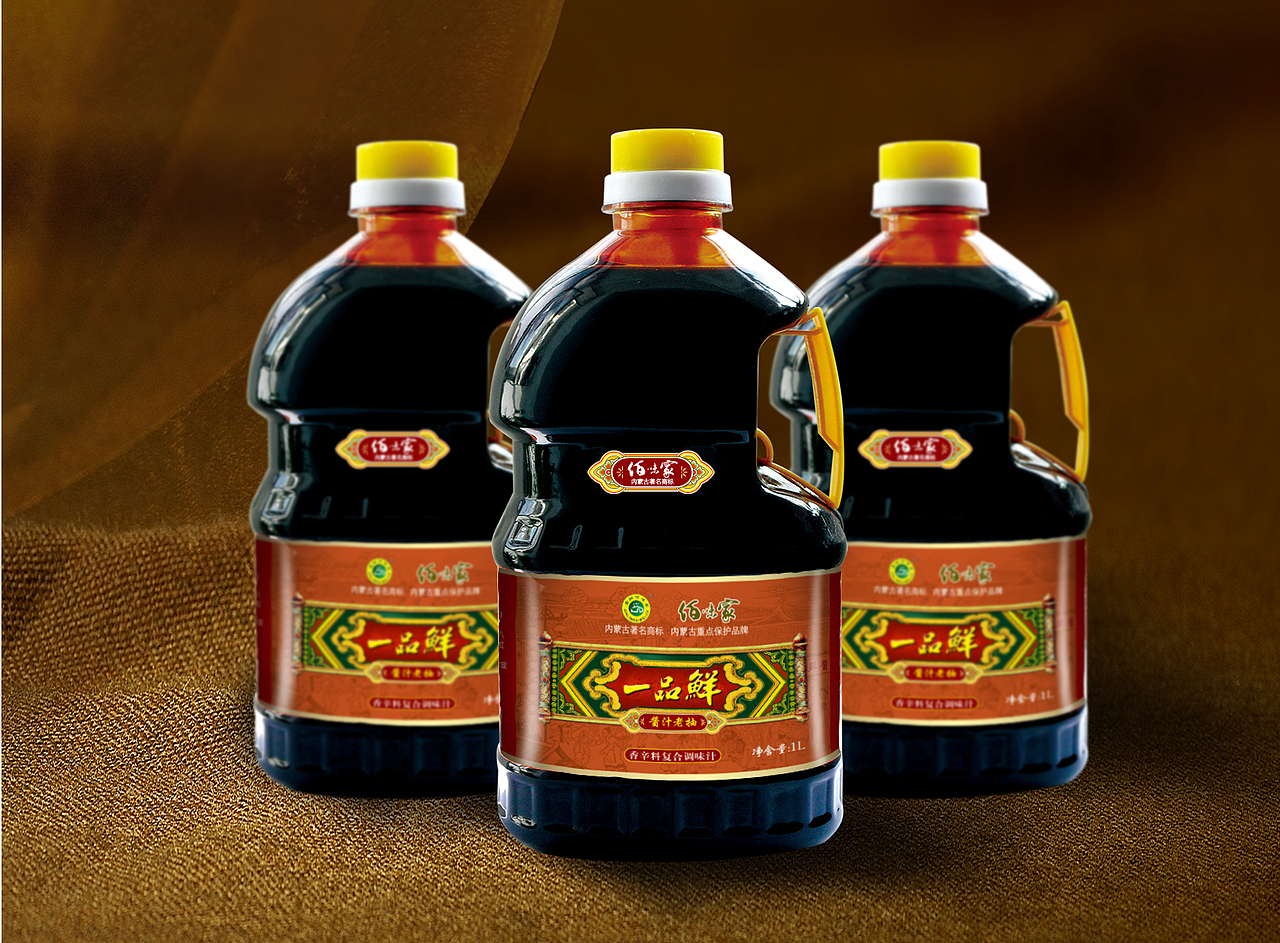 佰味家老抽酱油包装