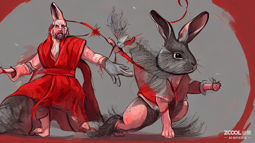 #AI创作实验室#兔子，红色，财神（图ZMzE3NTA5NDEy） - AI作品 - 站酷设计师二水QwQ原创素材 - 站酷ZCOOL