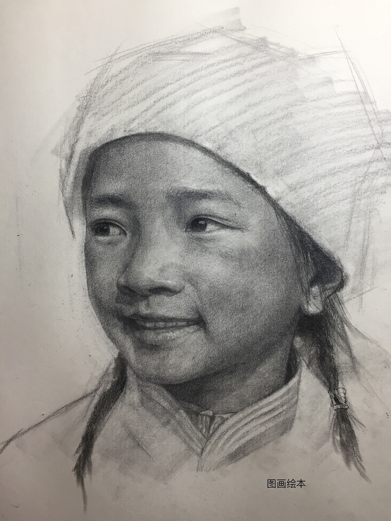 素描头像彩铅图画绘本民族女孩纯艺作品信息创作时间2018/05/13添加