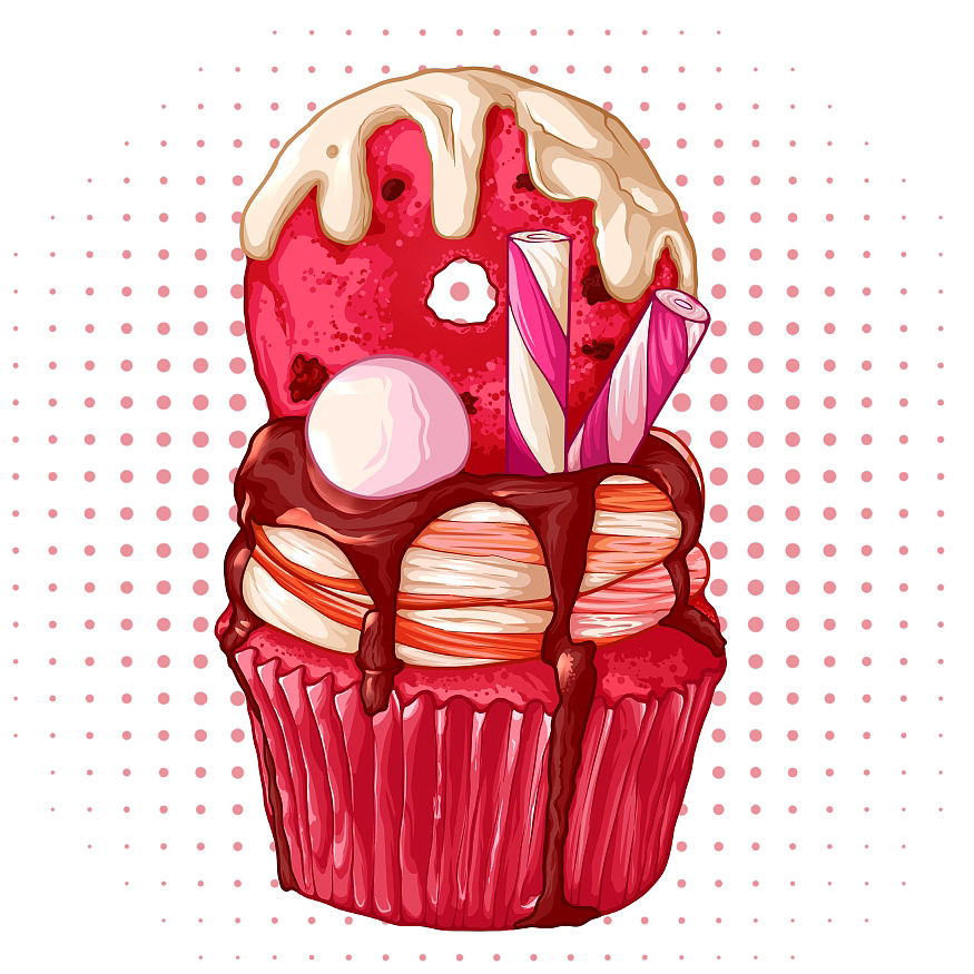 iPad手绘插画|食物系列合集