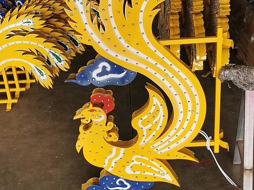春节亮化路灯杆装饰龙造型穿孔字,凤凰灯杆造型装饰