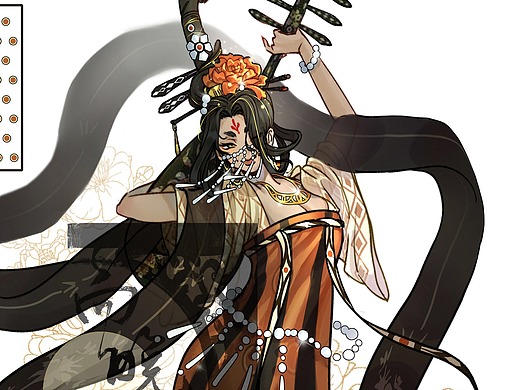 拟人-螺钿紫檀五弦琵琶