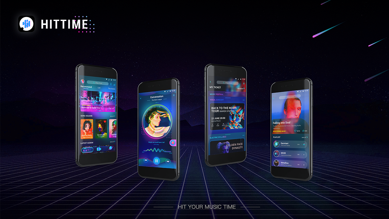 HITTIME-音乐APP（图ZMTgxMDgyOTI0） - APP界面 - 站酷设计师海拔红妖原创素材 - 站酷ZCOOL