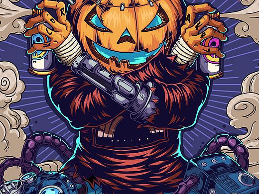 南瓜头X涂鸦X武士