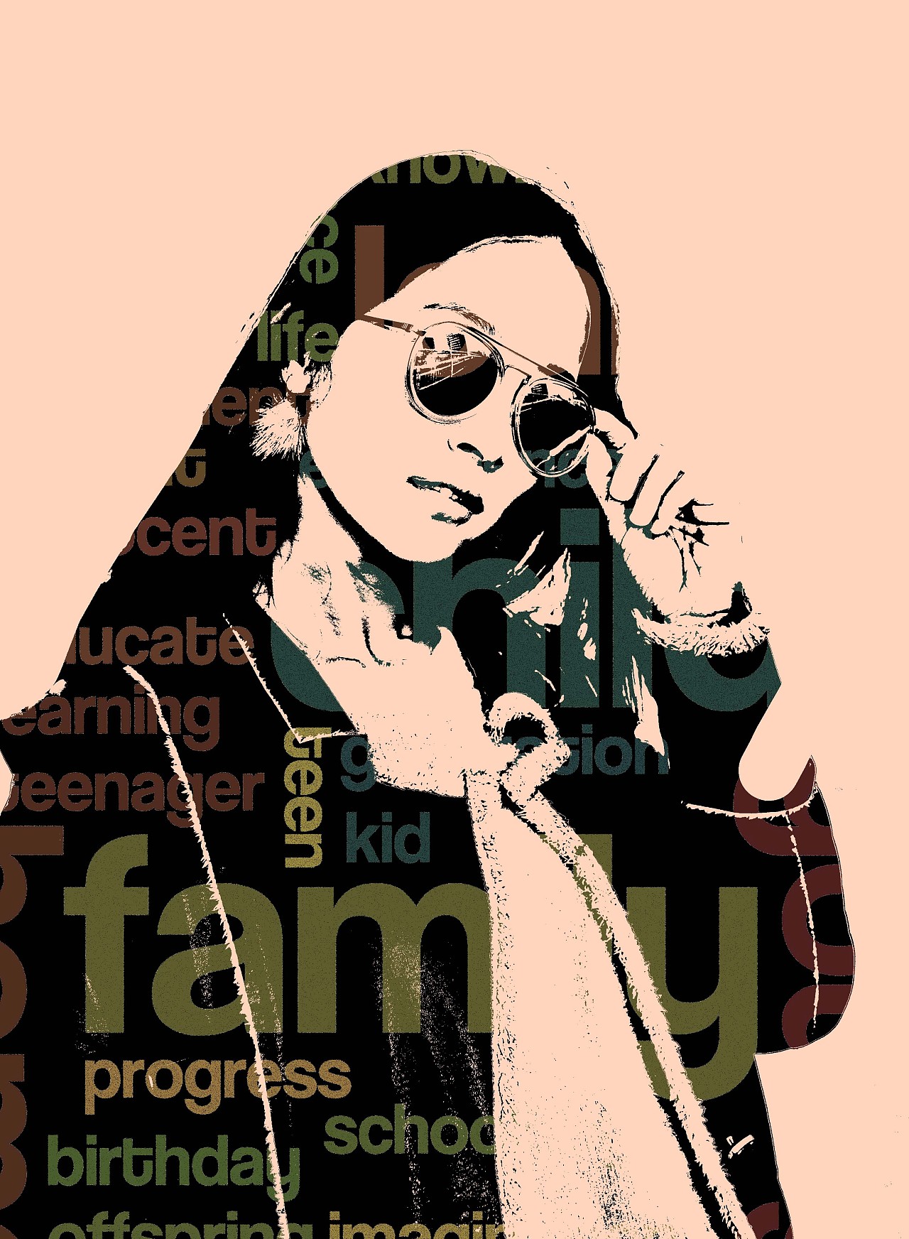 复古人物文字海报