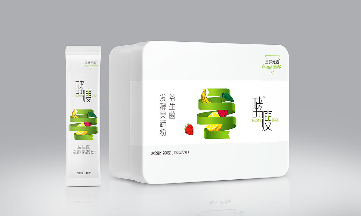 益生菌发酵果蔬粉包装设计、健康食品包装设计（图ZNTkyMDYxMTY=） - 包装 - 站酷设计师葱爷原创素材 - 站酷ZCOOL