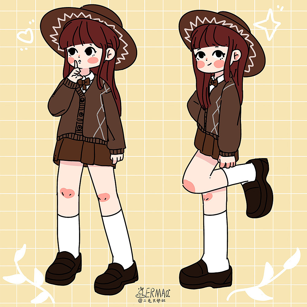 簡筆畫小人兒（圖ZMjc3MTczMzMy） - 創(chuàng)作習作 - 站酷設計師二毛大帥比原創(chuàng)素材 - 站酷ZCOOL