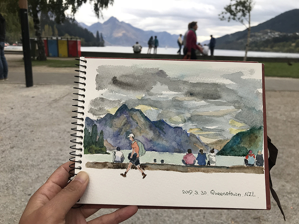 纽西兰南岛之旅的插画&速写