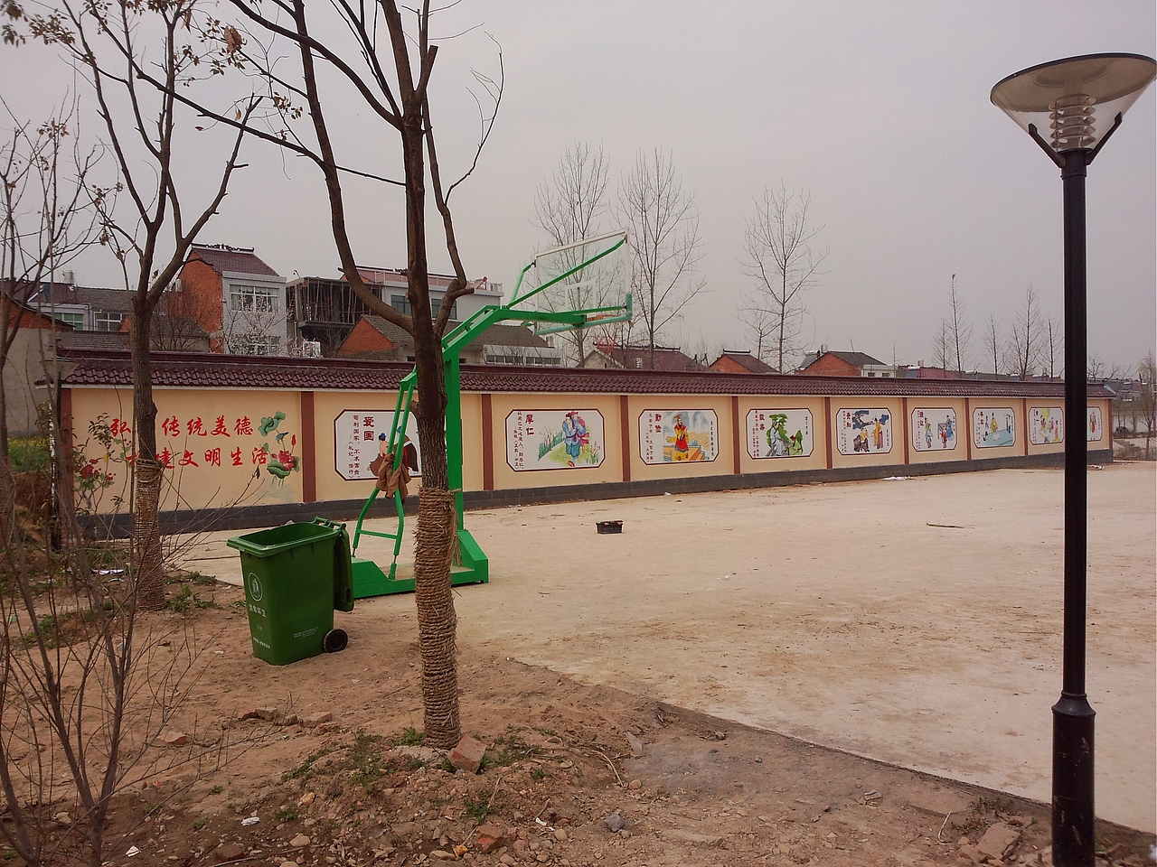 六安新农村文化广场彩绘 美好乡村彩绘_非鱼墙体彩绘广告-站酷zcool