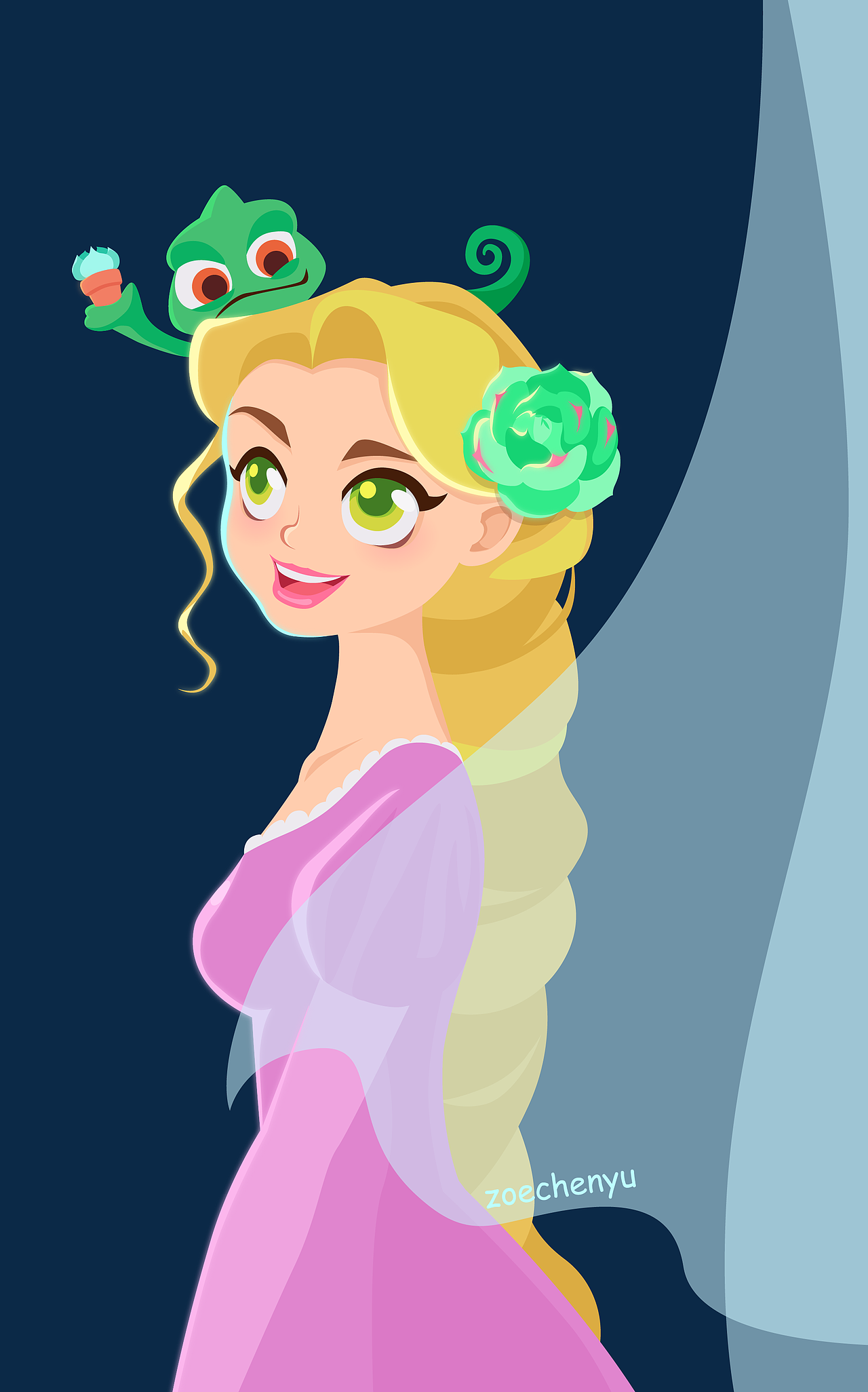 Rapunzel's Day: wearing succulents gracefully.