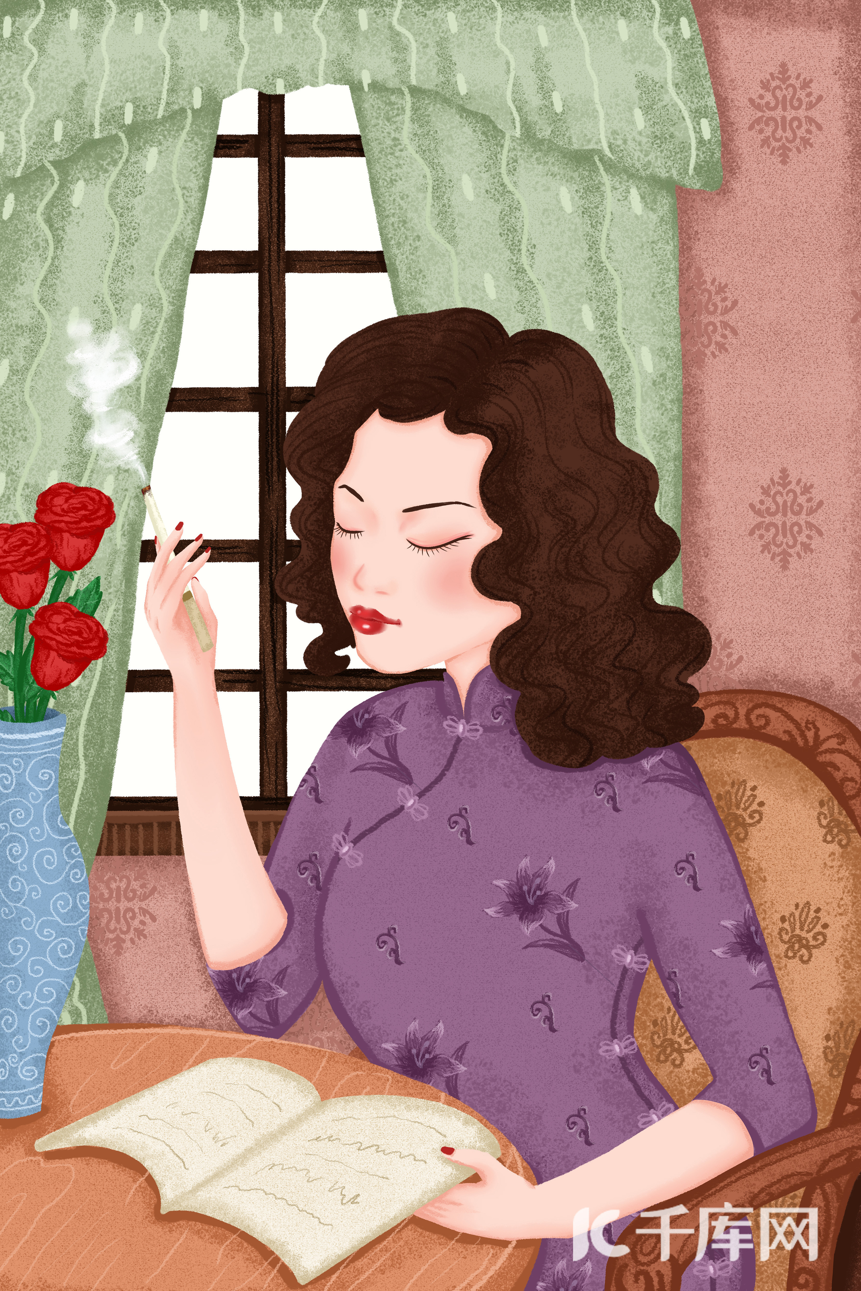 民国女人插画