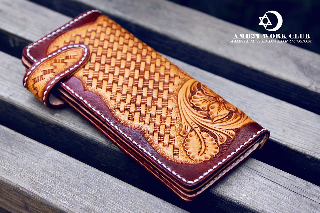 皮雕植鞣革手工皮具 两折财布（图ZMjkwNTMxMDQ=） - 工艺品设计 - 站酷设计师皮雕达人原创素材 - 站酷ZCOOL