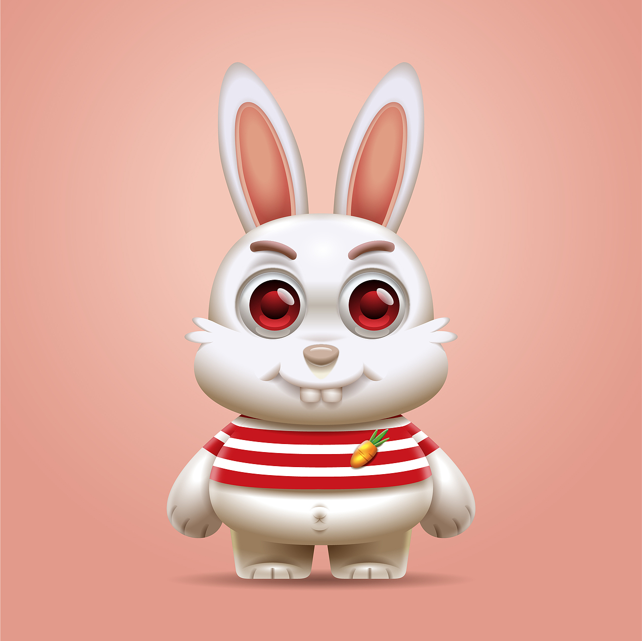 大牙兔子 ai插画