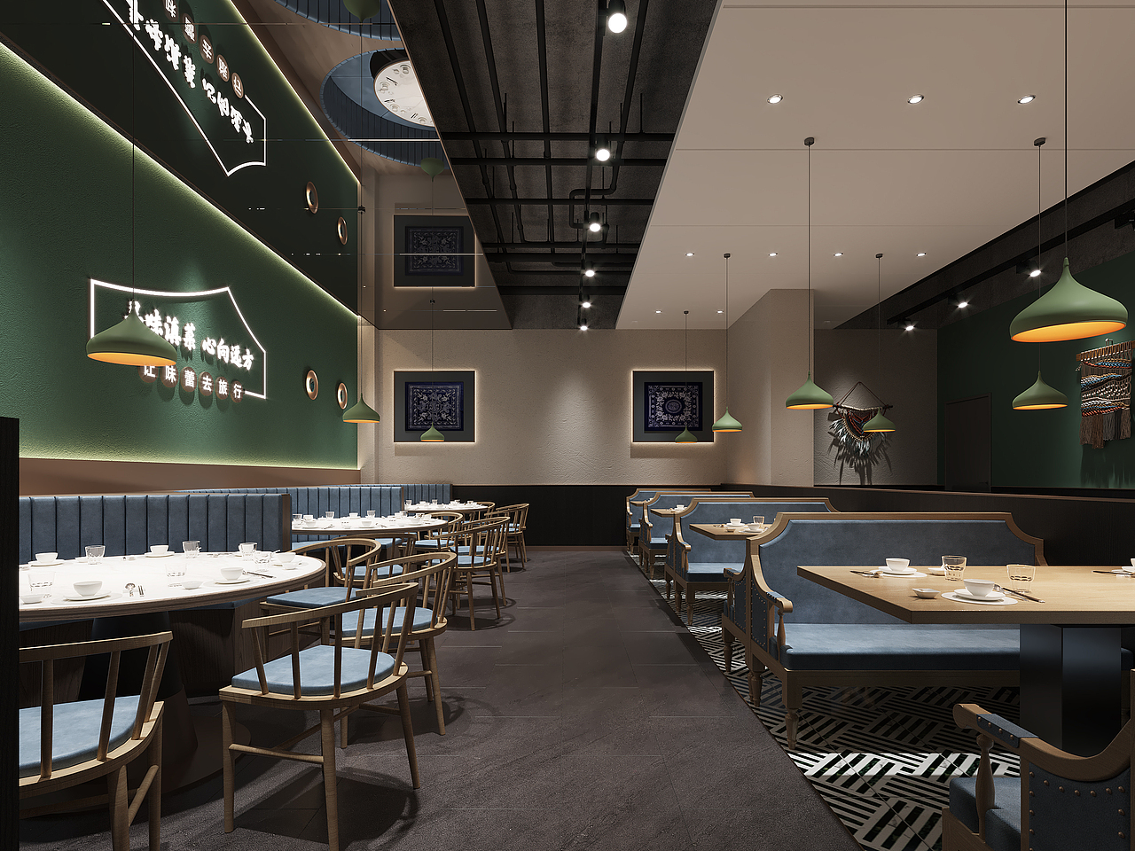 諸暨寶龍廣場弄堂邊邊云南特色餐廳設(shè)計（圖ZMjUyMjU1NDk2） - 酒店餐飲設(shè)計 - 站酷設(shè)計師小四月design原創(chuàng)素材 - 站酷ZCOOL