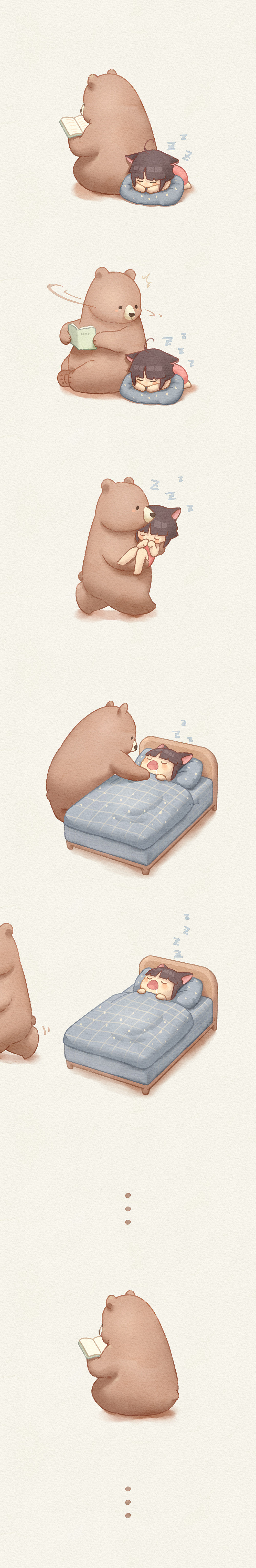 治愈系小漫画《熊の喵》part1（图ZNzQwNTY1Njg=） - 短篇/格漫 - 站酷设计师马格手作原创素材 - 站酷ZCOOL