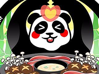 给朋友火锅店的周边：手机支架 做的图案