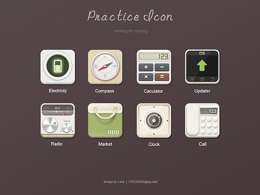 Pnactice Icon（個人主頁-ZMzE4MTAxMg==） - 圖標(biāo) - 站酷設(shè)計師Livia_Lee原創(chuàng)素材 - 站酷ZCOOL