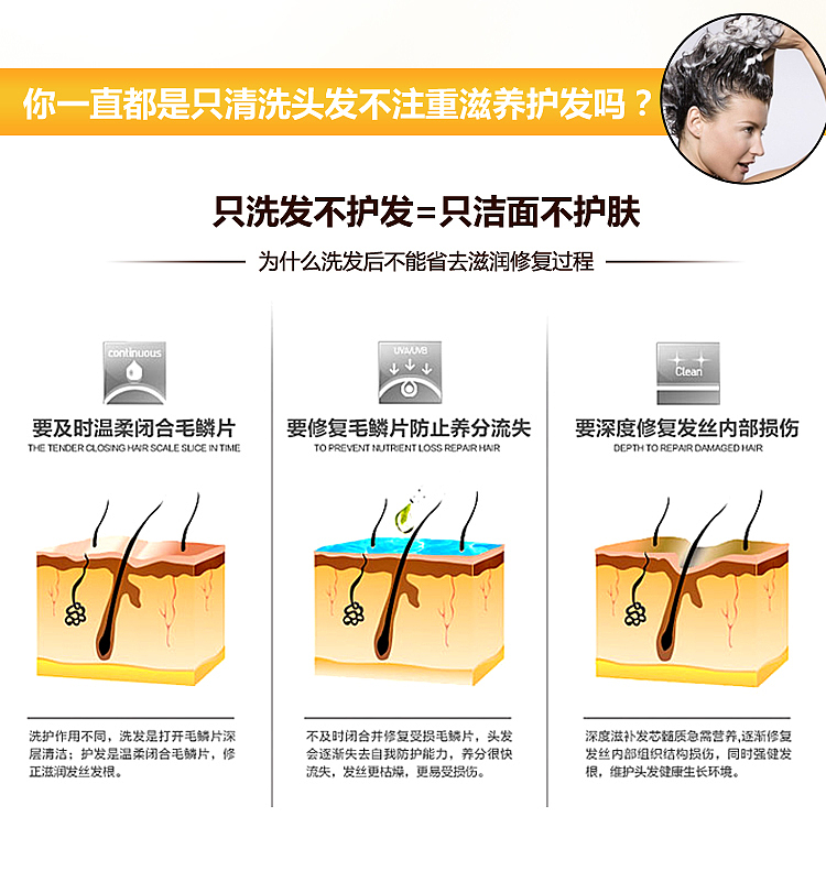 纯透草本护发膜